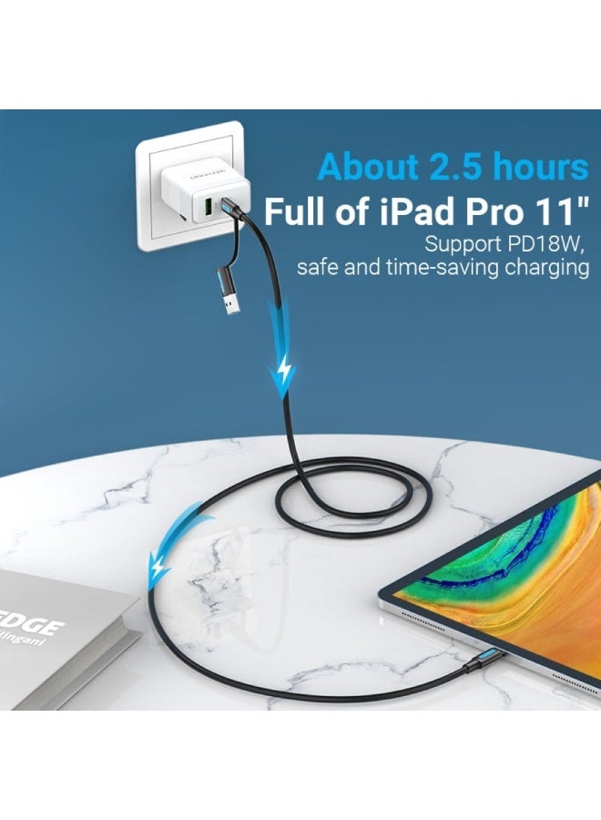 Vention USB 2.0 C&USB-A Male to USB-C Male Cable 0.5M Black PVC Type - Image 5