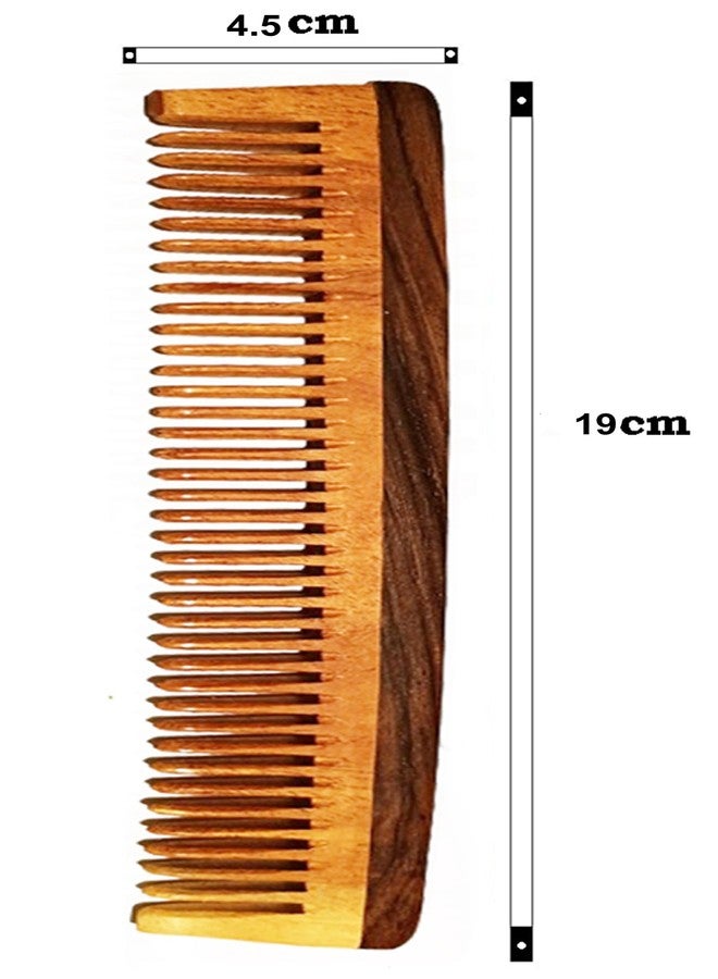 Rufiys Neem Wood Comb for Men & Women for Styling & Hair Growth | Wooden Comb | Styling | Grooming Pack Of 3 - Image 5