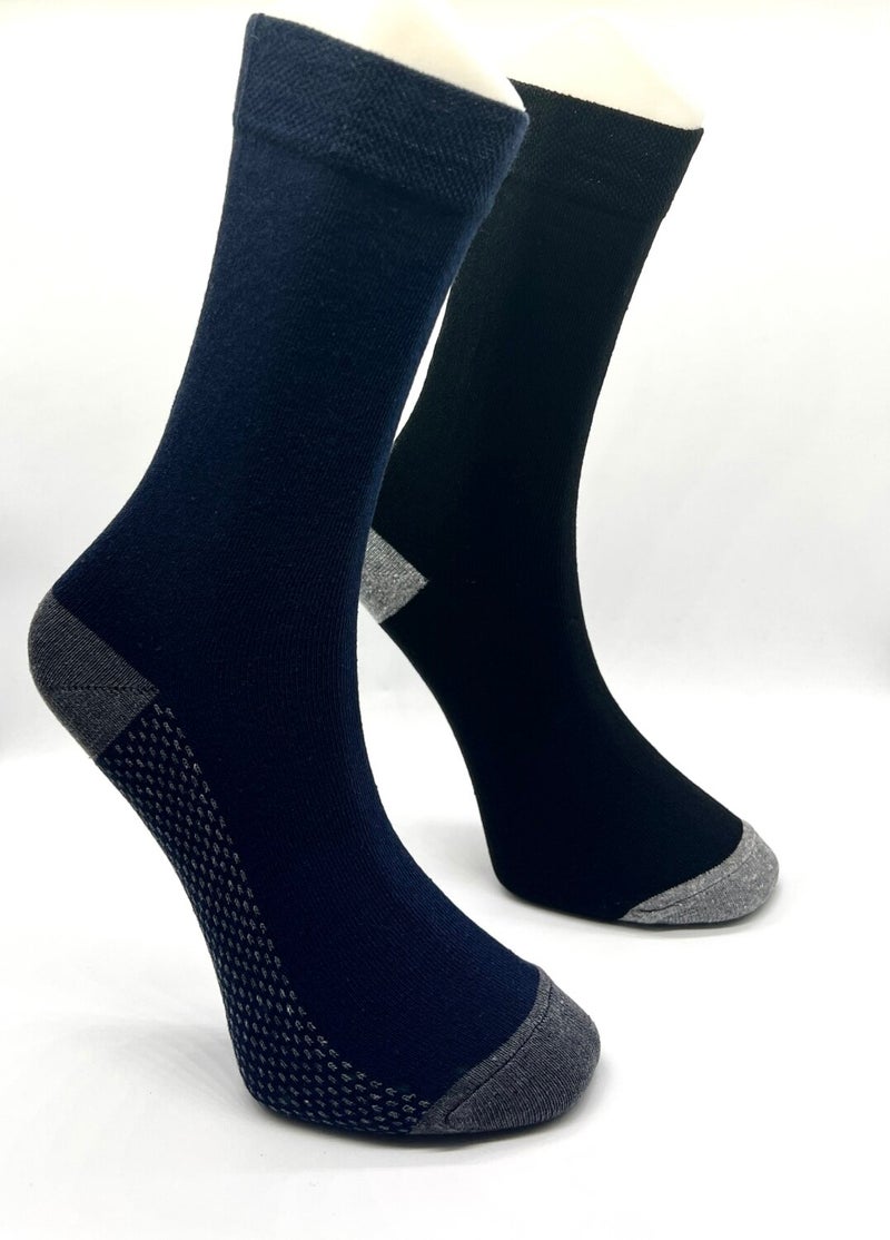 Ciho Socks 6 Pairs Cotton Men's Classic Daily Casual Socks - Image 2