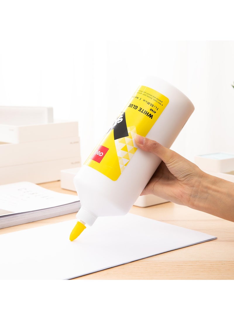 Deli Deli EA74913 White Glue 1000ml - ideal for classroom & group projects  - Image 5