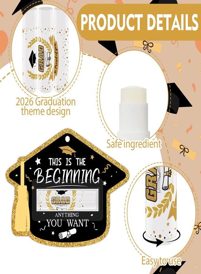 Nlicrst 30 Pack 2026 Graduation Lip Balms Gifts, Class of 2026 Graduation Moisturizing Lip Balms for Students High School College Classmates Graduation Party Favors, Congrats Grad Gift - Image 4