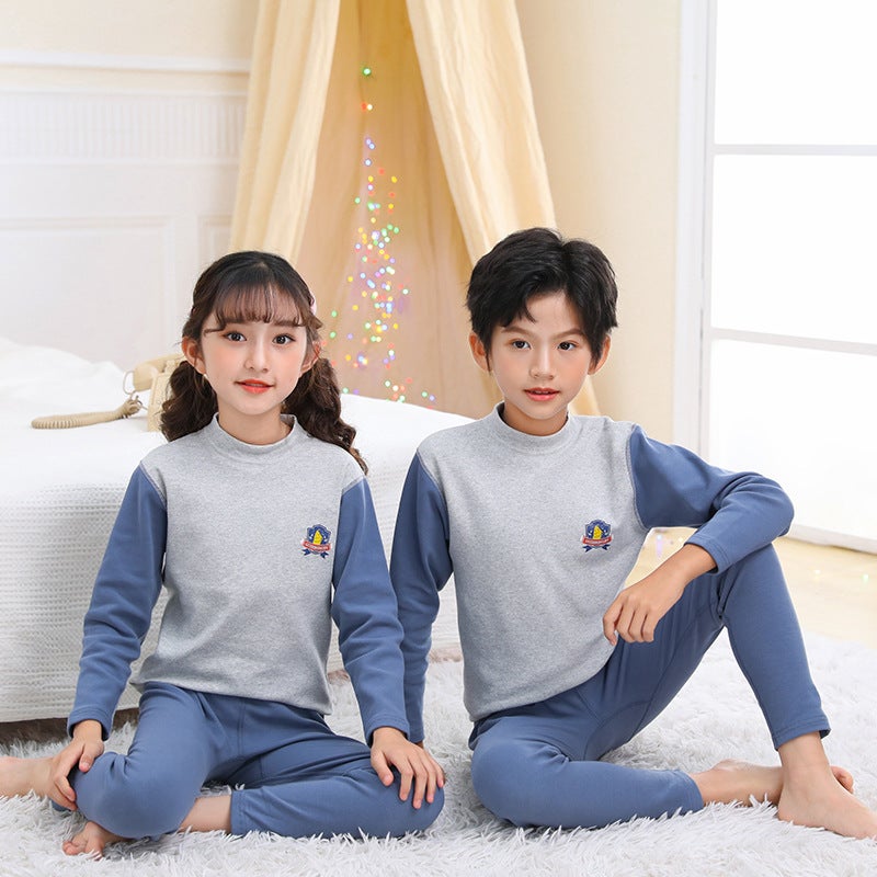 Homewear Children'S Cotton Autumn Clothes Suit Girls Soft Underwear Medium And Big Children Breathable Boys Cute Comfortable Base - Image 3