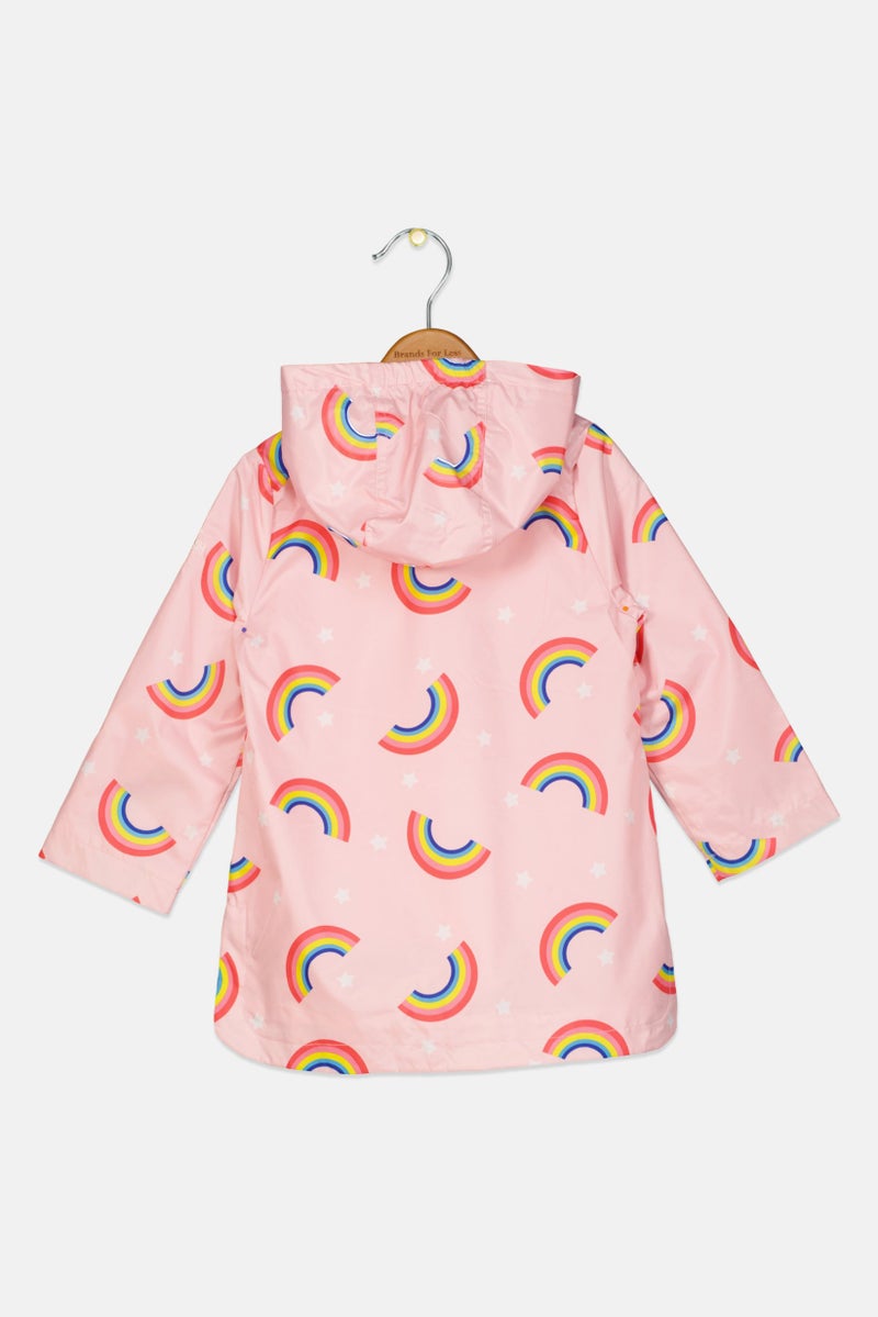 OSHKOSH B'gosh Toddlers Girl Allover Print Rain Jacket, Pink Combo - Image 2