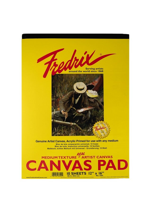 Fredrix Creative Series Pad 12" X 16" White Canvas - Image 1