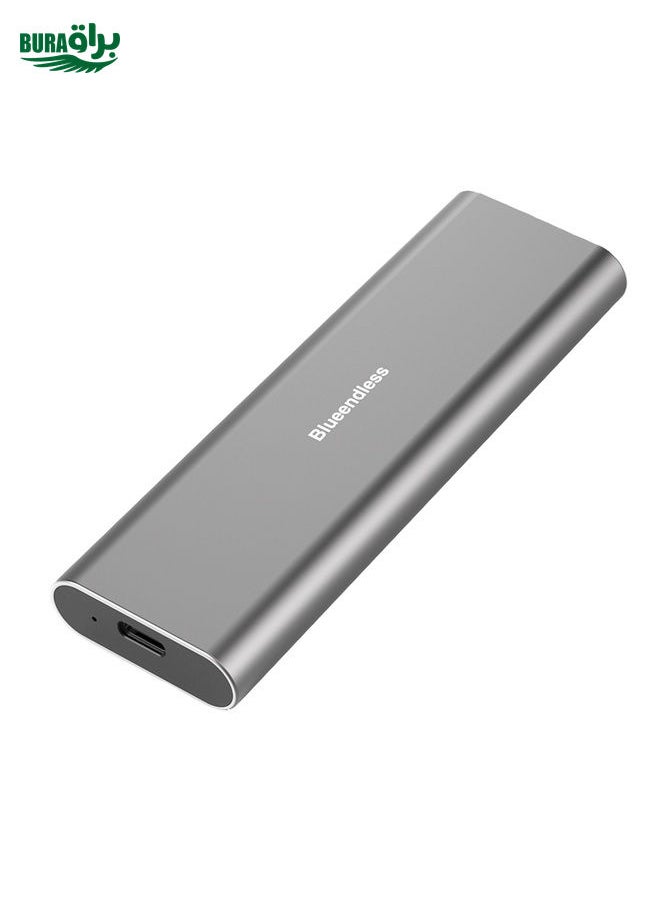 BURAQ Blueendless M2815SN M.2 Dual Protocol Type-C 3.1 Mobile Hard Disk Box Laptop External SSD(Gray)  - Image 1