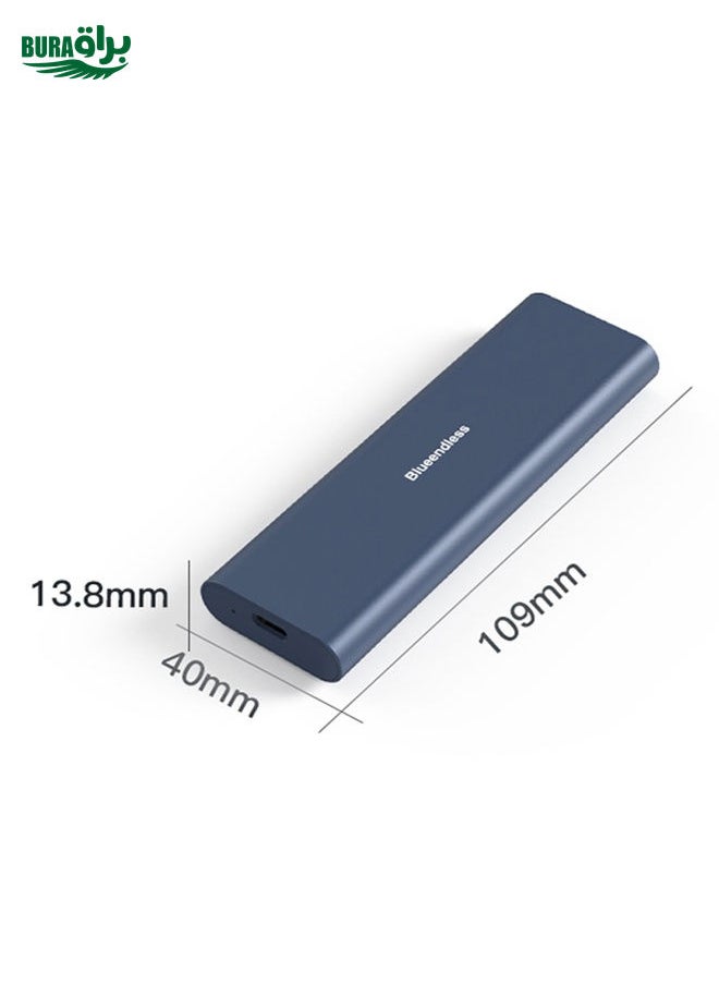 BURAQ Blueendless M2815SN M.2 Dual Protocol Type-C 3.1 Mobile Hard Disk Box Laptop External SSD(Gray)  - Image 3
