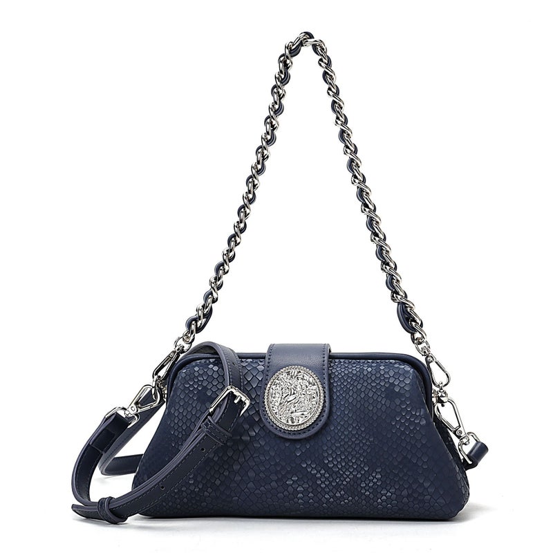 2025 New Snake Pattern Dinner Bar Fashion All-Match Temperament Women'S Bag This Year Popular Selling Small White Tide - Image 1