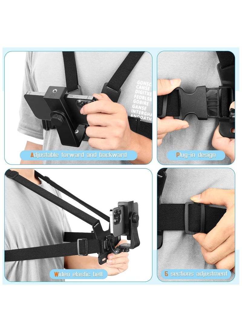Generic Mobile Phone Chest Strap Mount GoPro Chest Harness Holder for VLOG/POV, with iPhone 15 14 13 Pro Max Plus,Samsung,GoPro Hero 9, 8, 7, 6, 5,OSMO Action, AKASO,Action Camera and Cell Phones (4 to 7in)  - Image 3