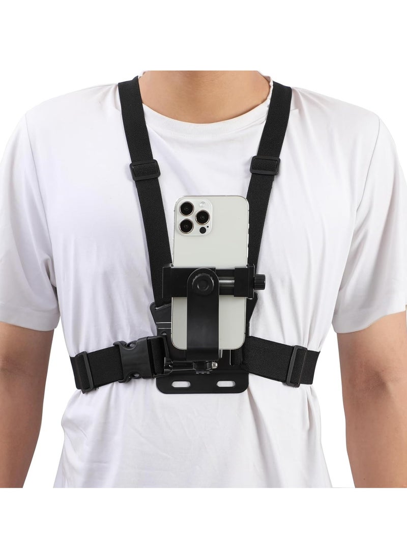 Generic Mobile Phone Chest Strap Mount GoPro Chest Harness Holder for VLOG/POV, with iPhone 15 14 13 Pro Max Plus,Samsung,GoPro Hero 9, 8, 7, 6, 5,OSMO Action, AKASO,Action Camera and Cell Phones (4 to 7in)  - Image 1