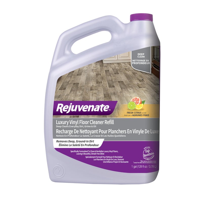 Rejuvenate Luxury Vinyl Floor Cleaner Refill, 1 Gallon, Gently Cleans and Revitalizes Luxury Vinyl Floors - Image 1