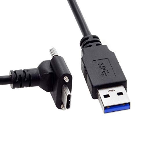 JSER Down Up Angled USB 31 TypeC Dual Screw Locking to Standard USB30 Data Cable 90 Degree Compatible for Camera - Image 3