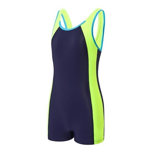 J·E Sterguard J.E Sterguard Athletic Girls' One Piece Swimsuit, Infinity Splice Thick Strap Girls Bathing Suits, Pro for Practice and Competition Color Block Girls Swimsuits Size 8 1880-LG - Image 1