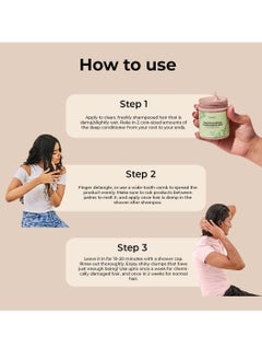 Fix My Curls Protein-Powered Deep Conditioning Hair Mask| Avocado Oil, Amla for Strengthening, Hydrating & Restoring Curls| Enhances Bounce, Adds Shine, & Boosts Elasticity| for all Hair Types 5.29 oz  - Image 2