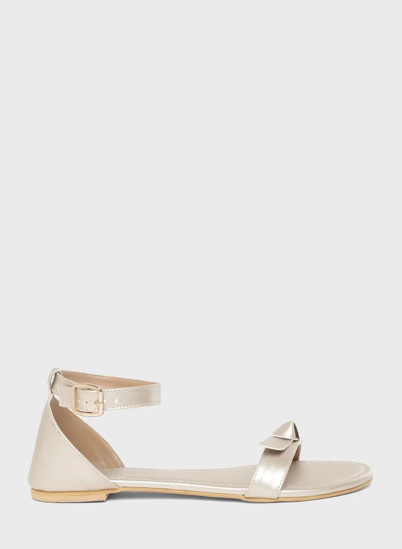 Dress Berry Open Toe Flat Sandal
