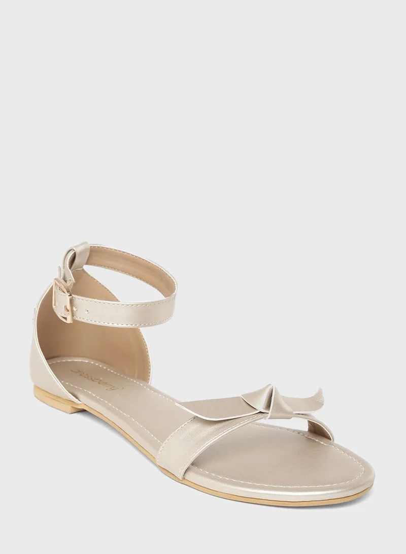 Dress Berry Open Toe Flat Sandal