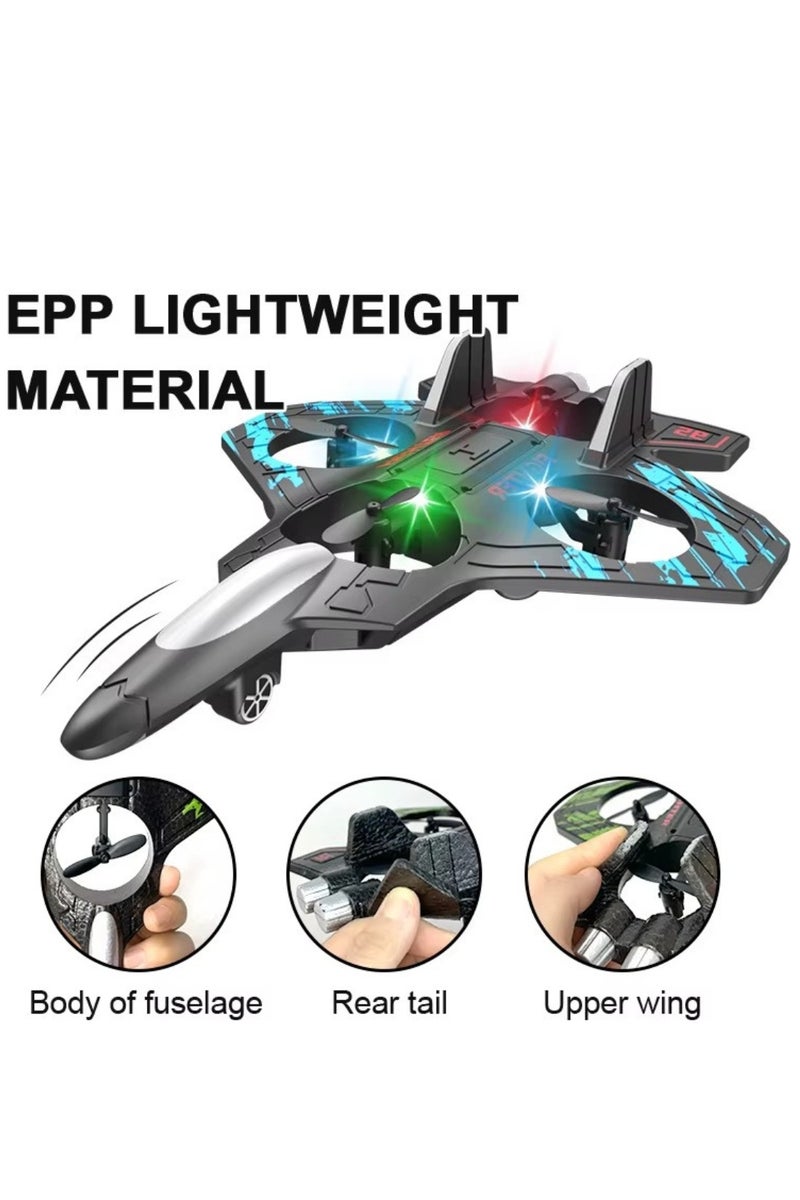 ZedPlay RC Aeroplane 2.4GHz Remote Control Fighter Quadcopter Floating Fighter Plane – RTF Airplane Toy with Colored Lights and USB Charging, Ideal for Beginners, Kids, and Adults - Image 4