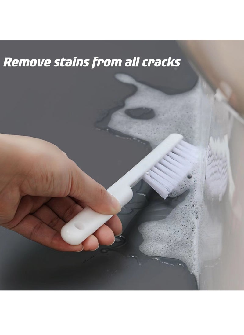 Toilet brush and suit with ventilation frame, 1 S-shaped toilet brush, 1 silicone brush head, and 1 brush for cleaning dead corners (GREY)