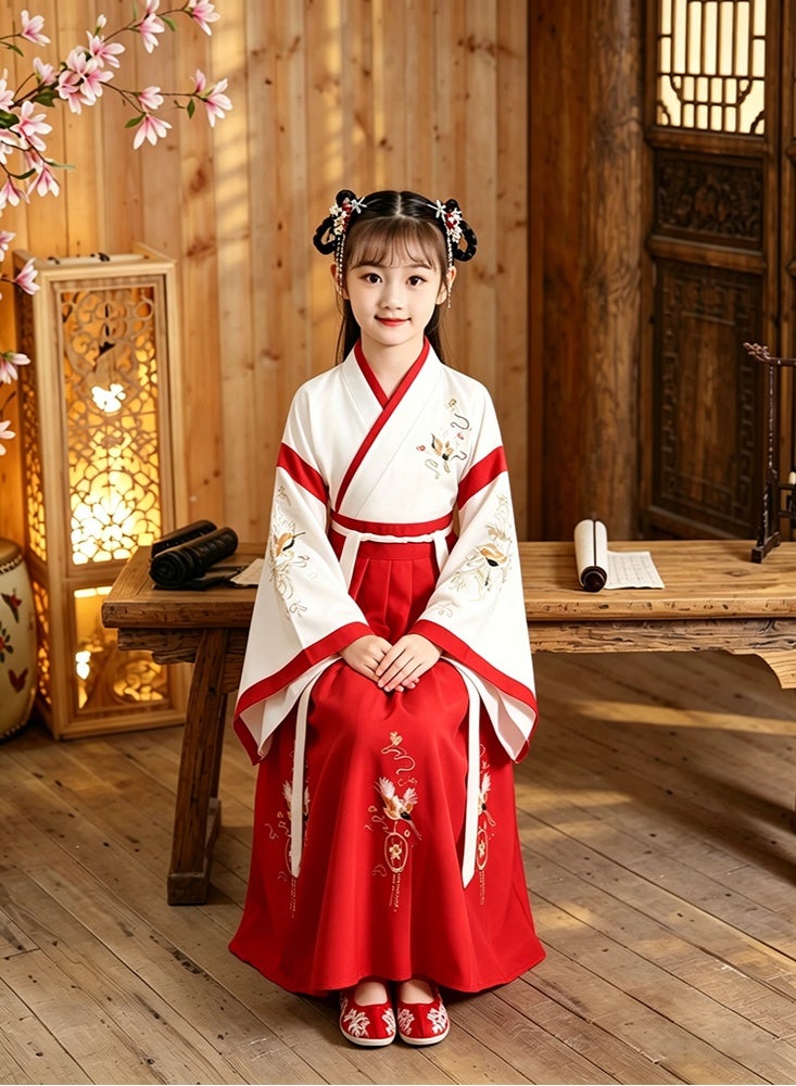 Sparklepals Girls Chinese Traditional  Hanfu Dress, Kids Traditional Chinese Costume for Kids School Opening Ceremony Girl summer dress Hanfu boys and girls - Image 4