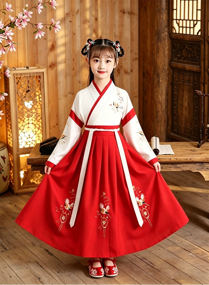 Sparklepals Girls Chinese Traditional  Hanfu Dress, Kids Traditional Chinese Costume for Kids School Opening Ceremony Girl summer dress Hanfu boys and girls - Image 2