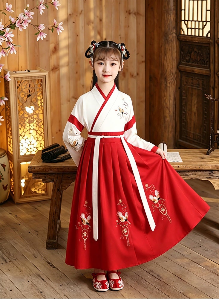Sparklepals Girls Chinese Traditional  Hanfu Dress, Kids Traditional Chinese Costume for Kids School Opening Ceremony Girl summer dress Hanfu boys and girls - Image 1