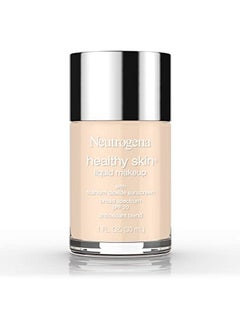 Neutrogena كريم أساس سائل لبشرة صحية بعامل حماية من الشمس 20 واسع الطيف، كريم أساس خفيف الوزن وتغطية خالية من العيوب مع فيتامين E المضاد للأكسدة والبابونج، عاجي كلاسيكي، 1 أونصة سائلة  - Image 1
