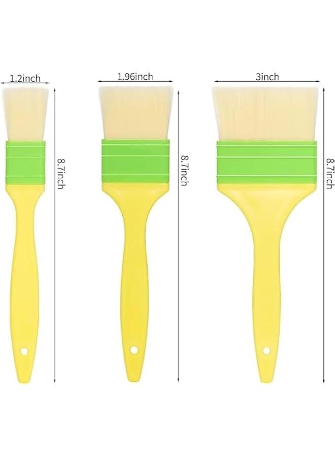 HOOKOR Pastry Brushes Basting Oil Brush for Spreading er, oil, or egg wash,Cooking Baking BBQ Oil Brush (6, 1in, 2in, 3in) - Image 2