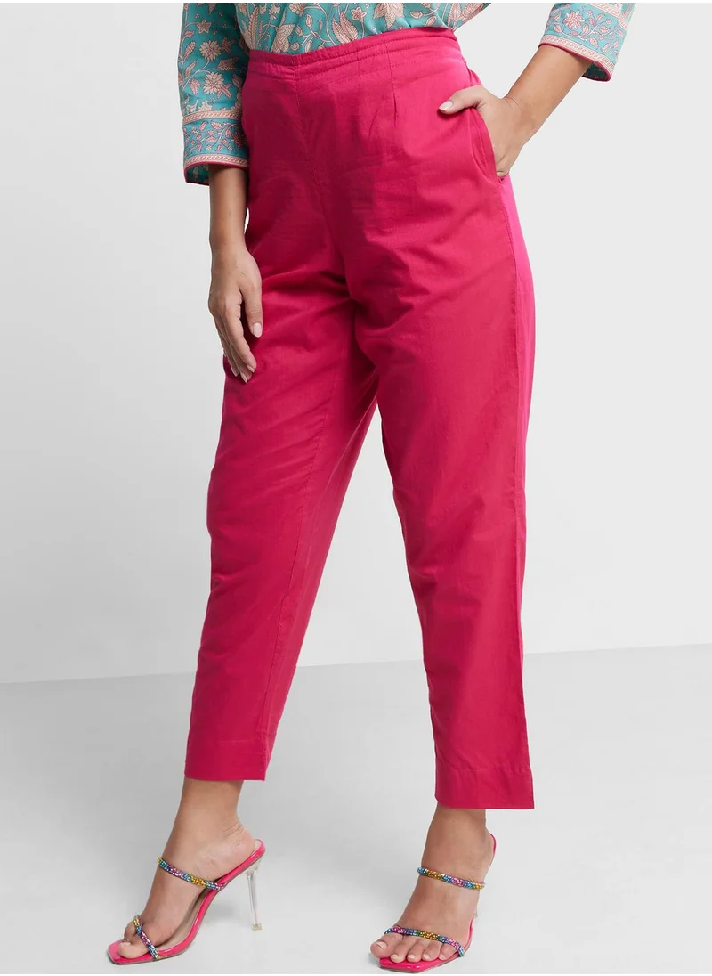 Fabindia V-Neck Floral Print Kurta & Pant Set