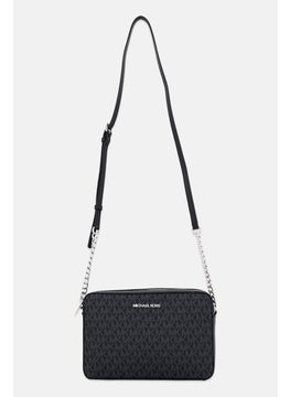 Michael Kors Women East West Saffiano Leather Cross Body Bag 24 L x 16 H x 5 W cm, Black  - Image 1