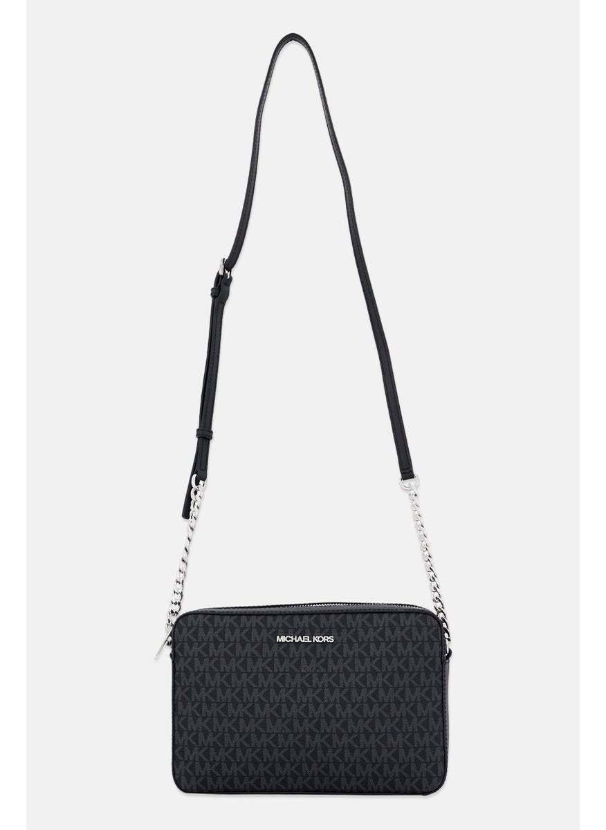 Michael Kors Women East West Saffiano Leather Cross Body Bag 24 L x 16 H x 5 W cm, Black  - Image 1