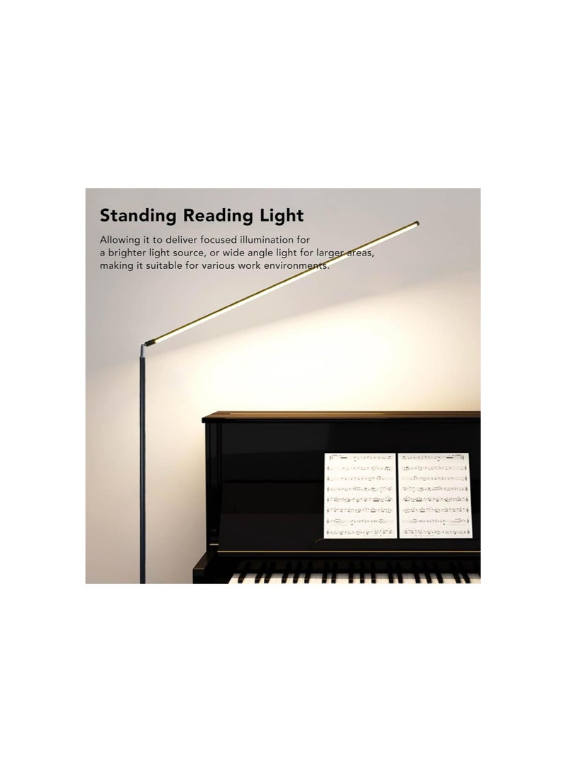 إسكدنيا مصباح أرضي LED ثلاثي الألوان، مصباح أرضي زاوية، مصباح LED قابل للتعديل بقوة 36 وات 3300 كلفن - 6500 كلفن، مصباح أرضي قائم متغير اللون، لصالون السبا وغرفة النوم وغرفة المعيشة - Image 4