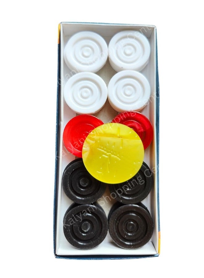 AOKO Carrom Coin Set, 20 Pieces, with Striker, Plastic - Image 1