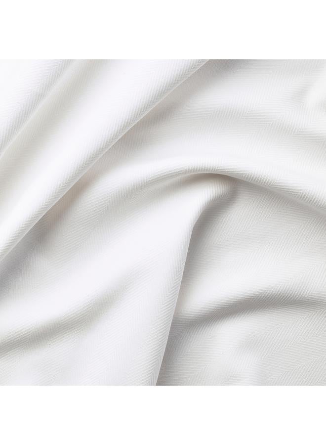 زبون ستائر، زوج واحد، مع شريط رأسي/أبيض، 145×300 سم - Image 4