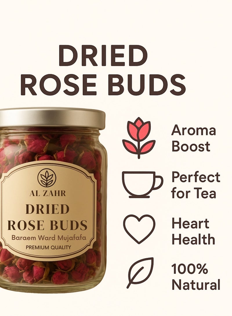 Zahr Dried Rose Buds (Baraem Ward Mujafafa) – Premium Natural Whole Rose Buds | 100% Pure Hand-Selected Flower Buds for Gardening, Seed Care, Botanical & Decorative Use - Image 5