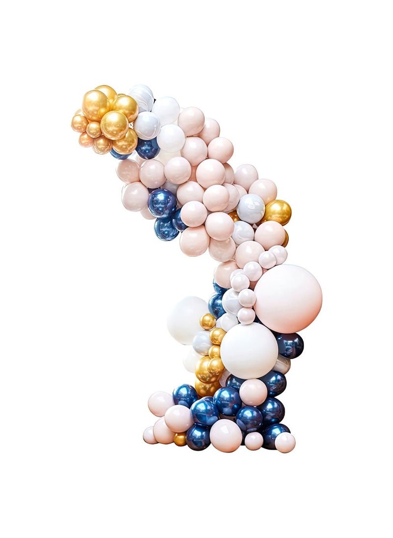 جينجر راي طقم قوس البالونات من الرخام والكروم واللاتكس DIY - عبوة من 200 قطعة - 12 مترًا - Image 1