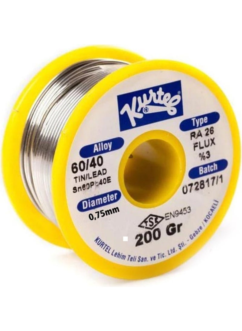 Lorex - Kurtel Solder Wire - 0,75 mm, 200 Gr Solder Wire, Self Pasted - Image 1