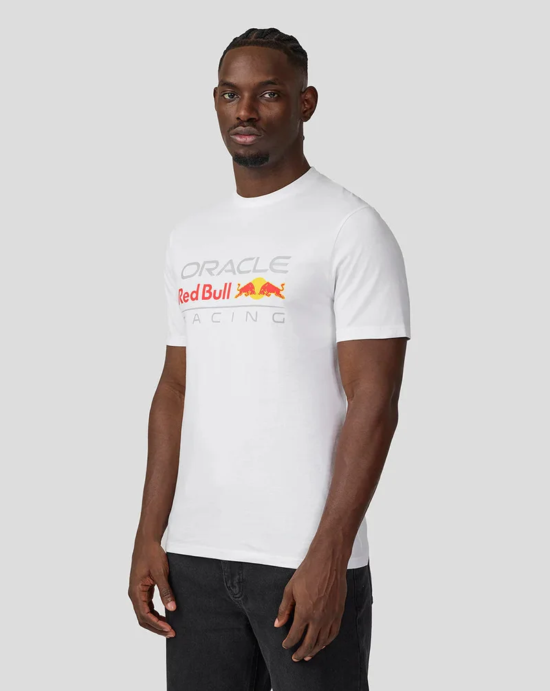 كاستور Oracle Red Bull Racing Unisex Large Front Logo T-shirt - Brilliant White