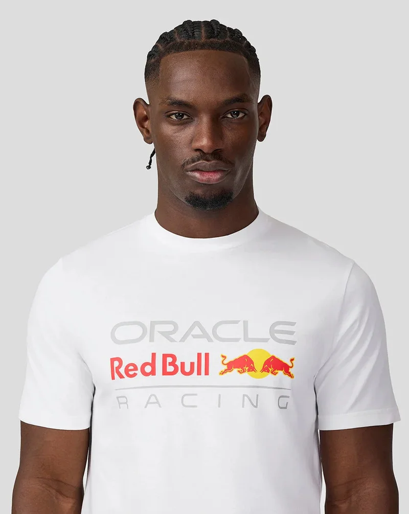 Castore  Oracle Red Bull Racing Unisex Large Front Logo T-shirt - Brilliant White  | Best Price UAE