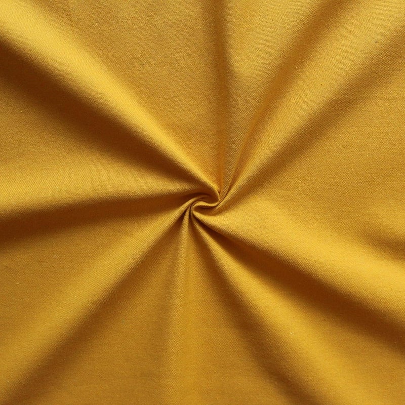 AIRWILL Cotton Plain Yellow Designed Blackout and Room Darkening 5ft Window Curtains Pack of 1 pc Solid Yellow - Image 2