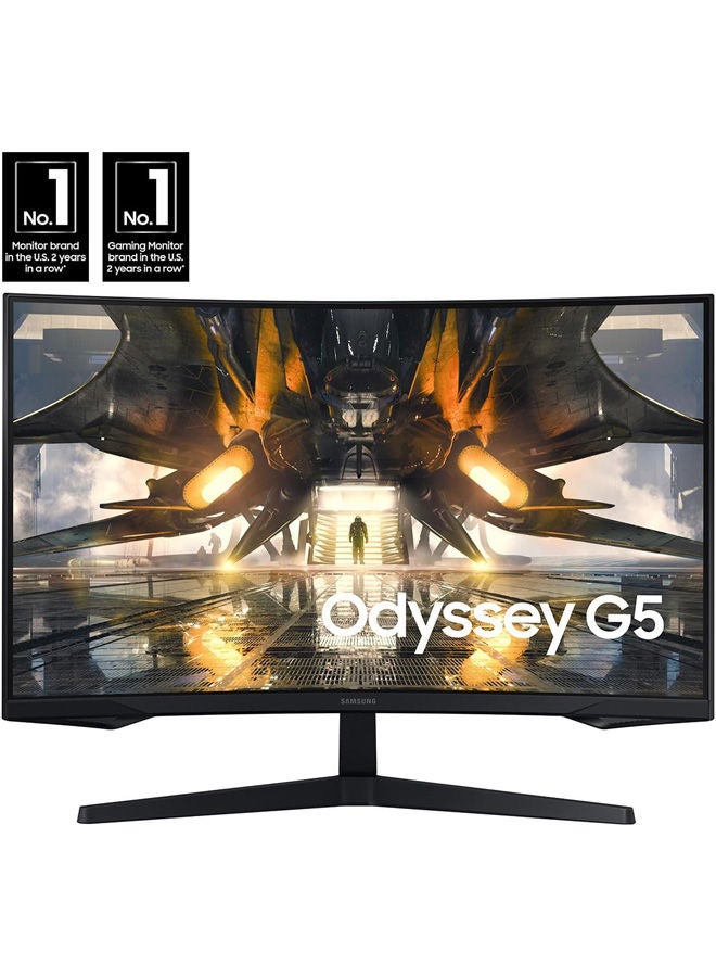 Samsung 32" Curved Gaming Monitor 165Hz 2K QHD | Immersive VA Panel, HDR10, AMD FreeSync, High Contrast Gaming | Samsung Odyssey G5 | Black Black - Image 3