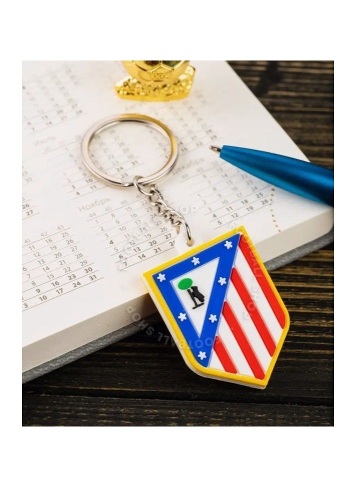 MARIO DRAFTS Atletico Madrid Football Club Logo Keychain, Official Team Crest Design, Metal Ring - Image 2