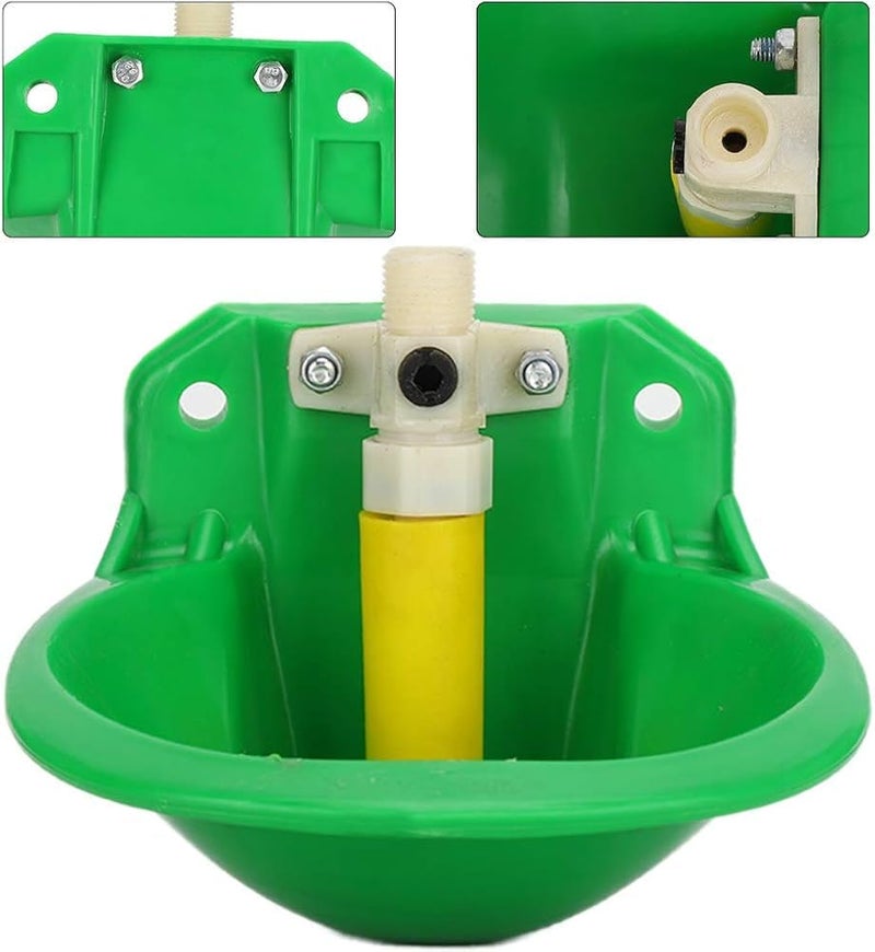 Bethlehem Automatic Sheep/Goat Water Bowl, Green Plastic Drinking Fountain for Lamb, Farm Animal Waterer,Automatic Water Bowl for Goats & Sheep - Image 3