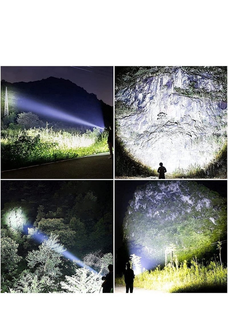 PROTON Super Bright Rechargeable LED Flashlights, 90000 Lumens XHP70.2 Tactical Flashlight, 10000mAh Parallel Battery, Zoomable&IPX5 Waterproof - Image 2
