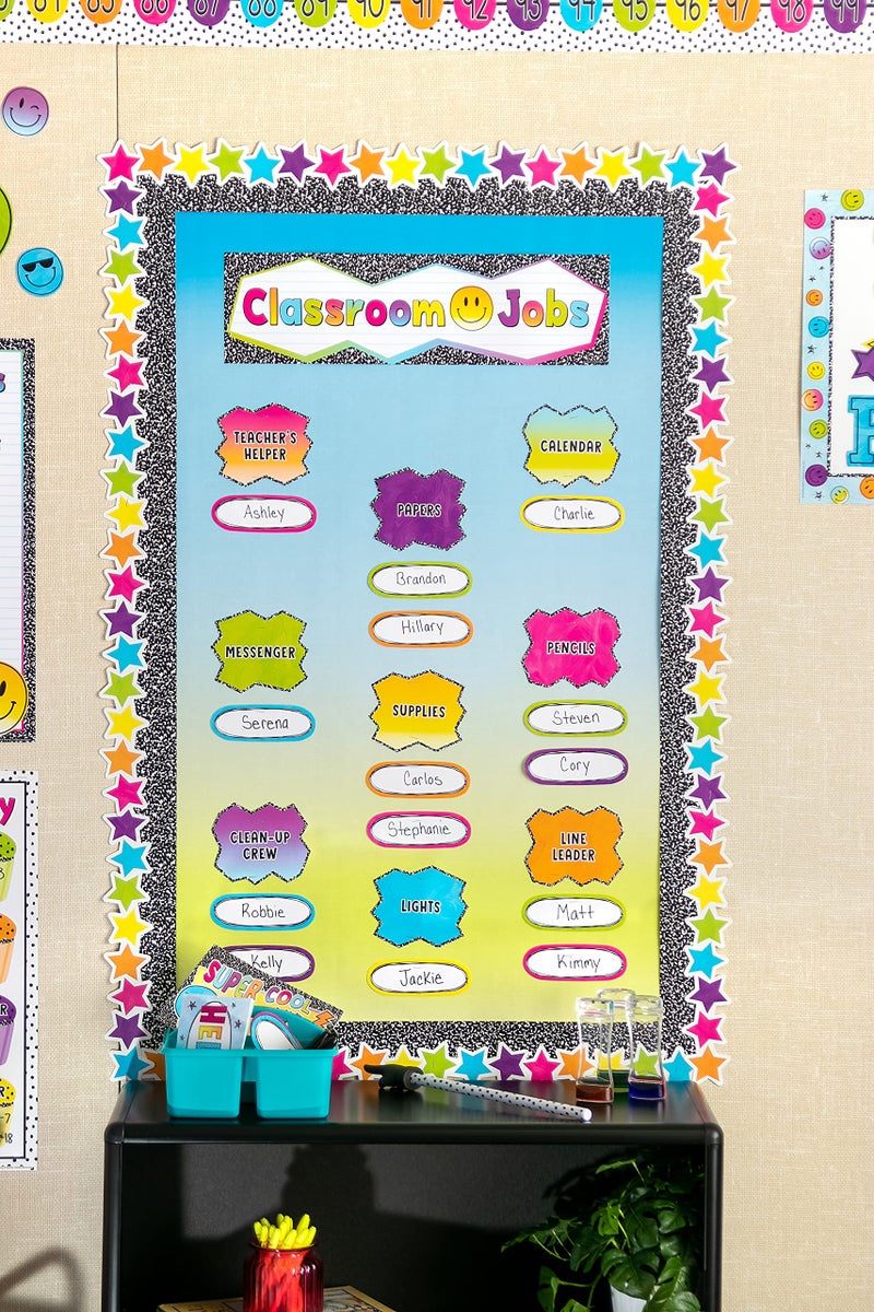 Teacher Created Resources Composition Straight Rolled Border Trim - 50ft - Decorate Bulletin Boards, Walls, Desks, Windows, Doors, Lockers, Schools, Classrooms, Homeschool & Offices - Image 5