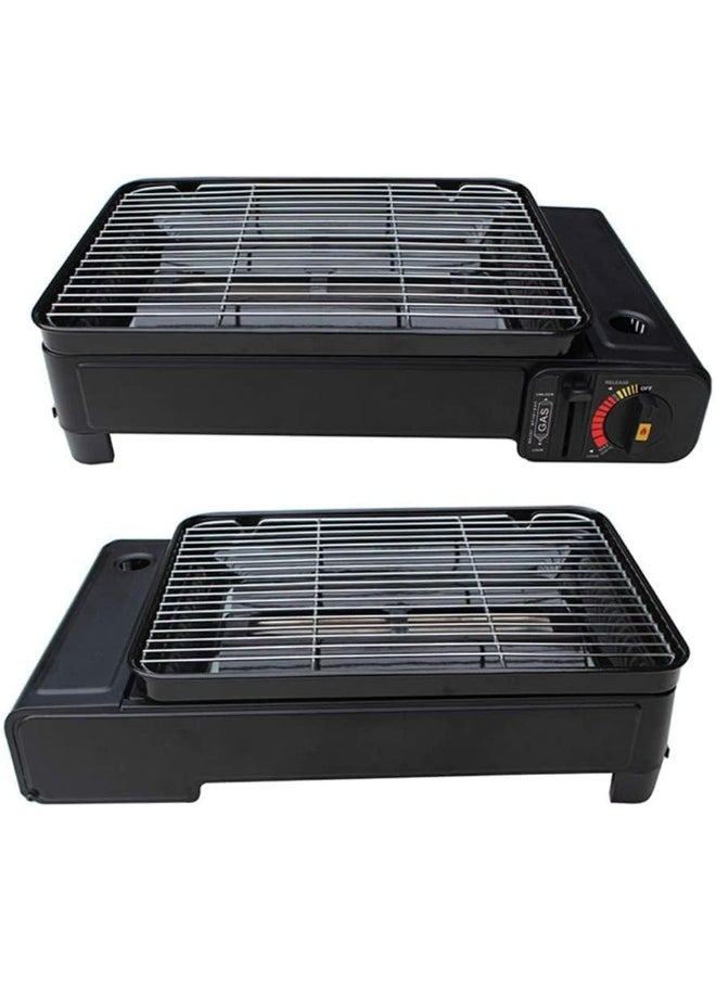 GO2CAMPS GO2CAMPS Portable Butane Gas Camping Stove with Barbeque Grill and Hot Plate | Kabab Stove Grill | Humburger Tray | Camping Stove with BBQ Grill  - Image 2