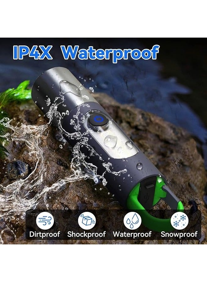 مصباح يدوي ليزر تكتيكي قابل لإعادة الشحن بقوة 80000 لومن عالي مع غطاء مصباح، 4 أوضاع، إضاءة خارجية للتخييم قابل للشحن عبر USB، إضاءة فائقة قابلة للتكبير، مصابيح جيب تكتيكية - Image 3