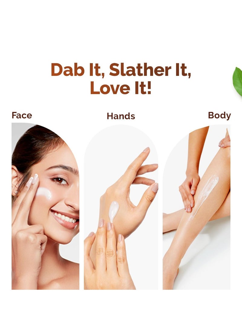 Mama Earth Vitamin C Daily Glow Light Moisturizing Cream with Vitamin C & Turmeric 200g | For Face, Hand & Body | 24H Moisturization | Quick Absorbing, Non-Greasy | Soft Moisturizer - Image 4