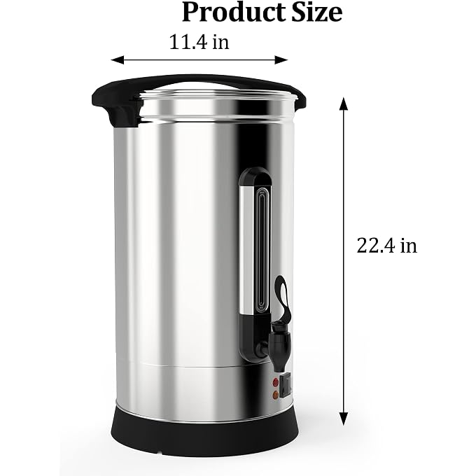GarveeTech Coffee Urn 110 Cup, Dual Layers Stainless Steel Commercial Coffee Maker 16 L/4.2 gal Large Coffee Dispenser, Fast Brewing Electric Hot Water Dispenser With Keep-Warm Mode For Events Catering - Image 3