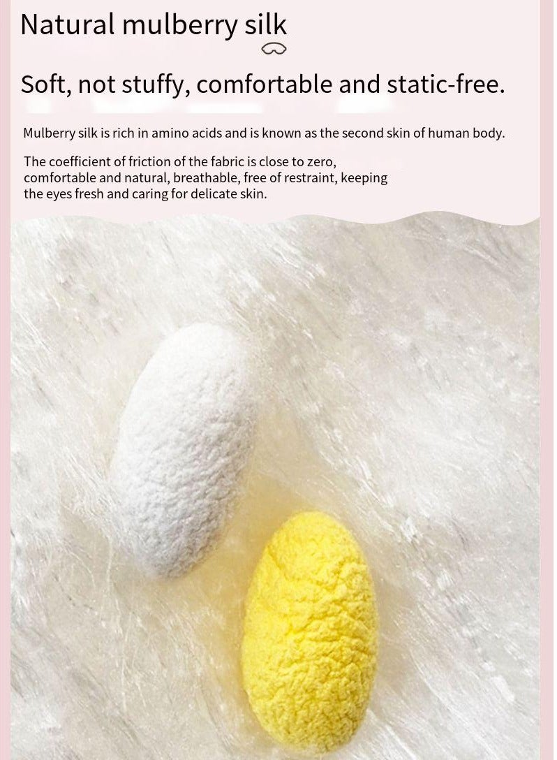 Sleep Mask, 100% Pure Mulberry Silk Eye Mask for Sleeping, Anti-Allergy Silk Sleep Eye Mask with Adjustable Strap, Sleep Mask for Side Sleeper, Block Light Soft Cover Traveling Gifts - Image 4