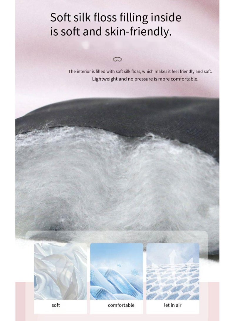 Sleep Mask, 100% Pure Mulberry Silk Eye Mask for Sleeping, Anti-Allergy Silk Sleep Eye Mask with Adjustable Strap, Sleep Mask for Side Sleeper, Block Light Soft Cover Traveling Gifts - Image 5