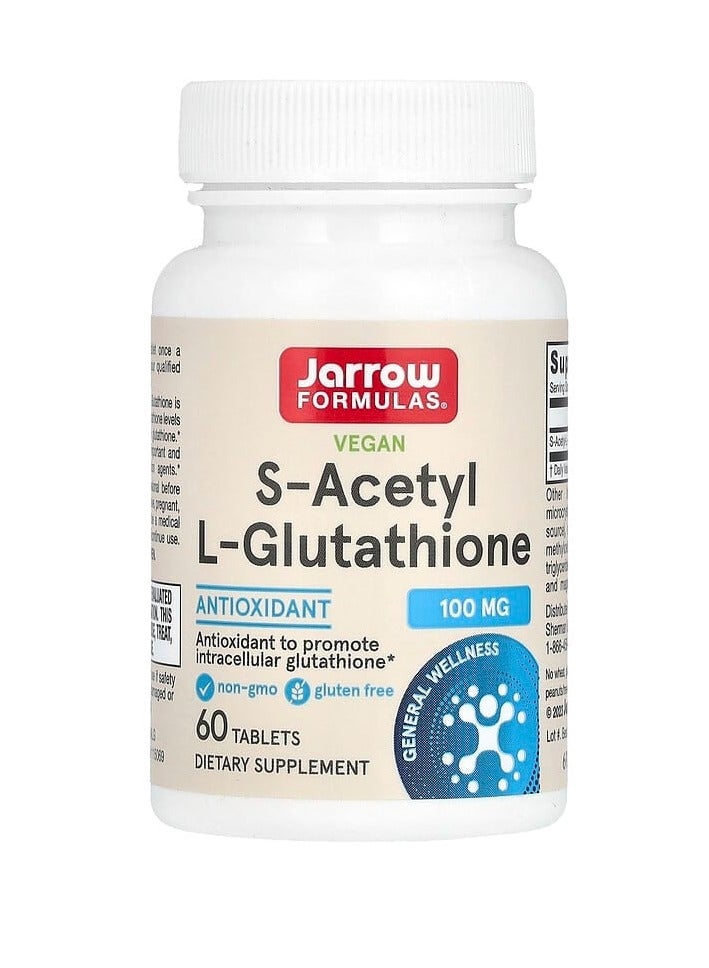 جارو فورملاز إس-أسيتيل إل-جلوتاثيون نباتي، 100 ملجم، 60 قرصًا